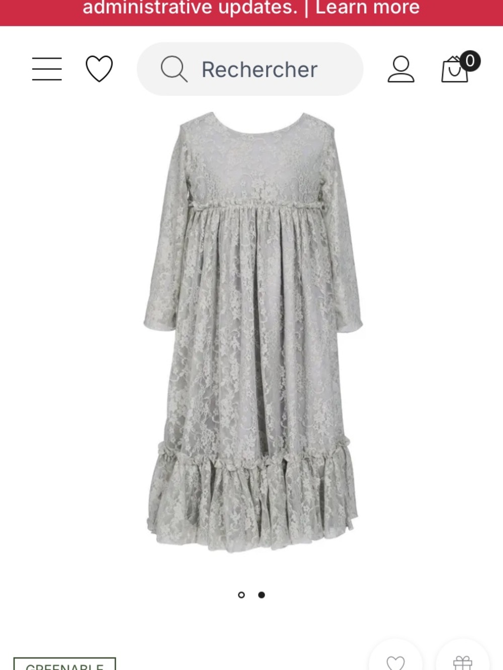Girls' Blush Pink Lace Overlay Party Dress - Picture 5 of 9